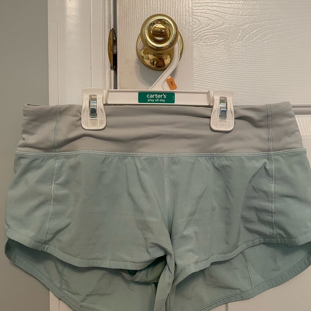 Aqua blue lululemon shorts